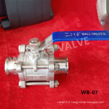 304 Clamp Ball Valve 1-1 / 2 &quot;Fabricant en Chine